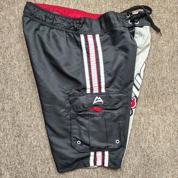 COORS LIGHT Board Shorts Men 36 Cargo Swim Trunks Colorblock Logo Spellout Beach - Picture 4 of 6